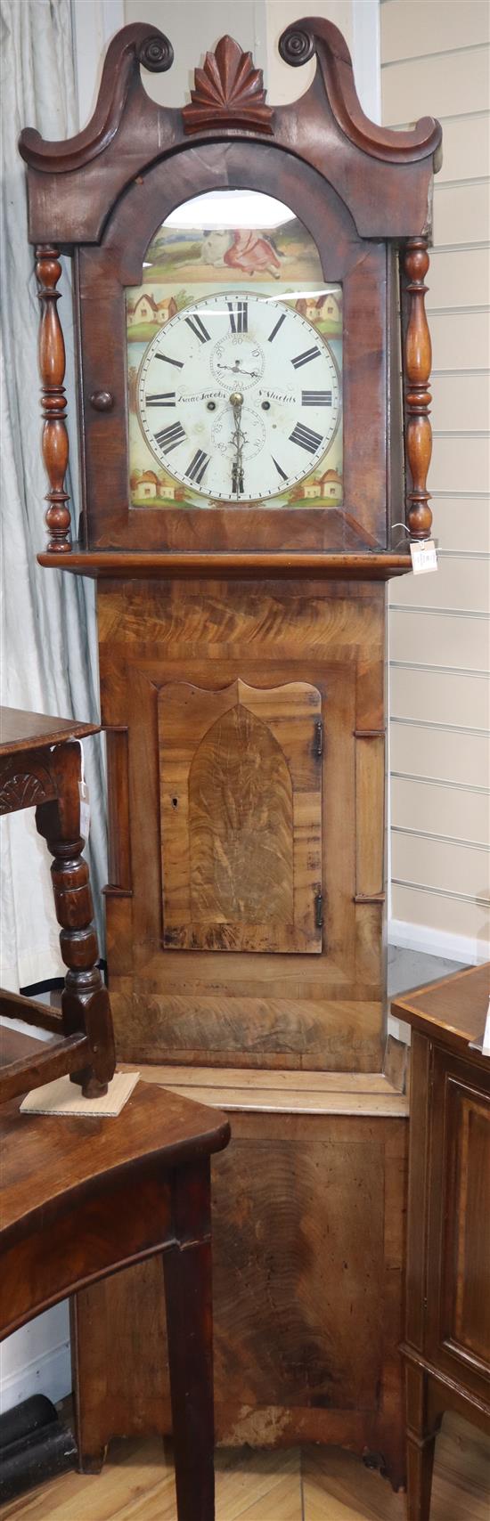 A 19th century Scottish eight day longcase clock H.230cm